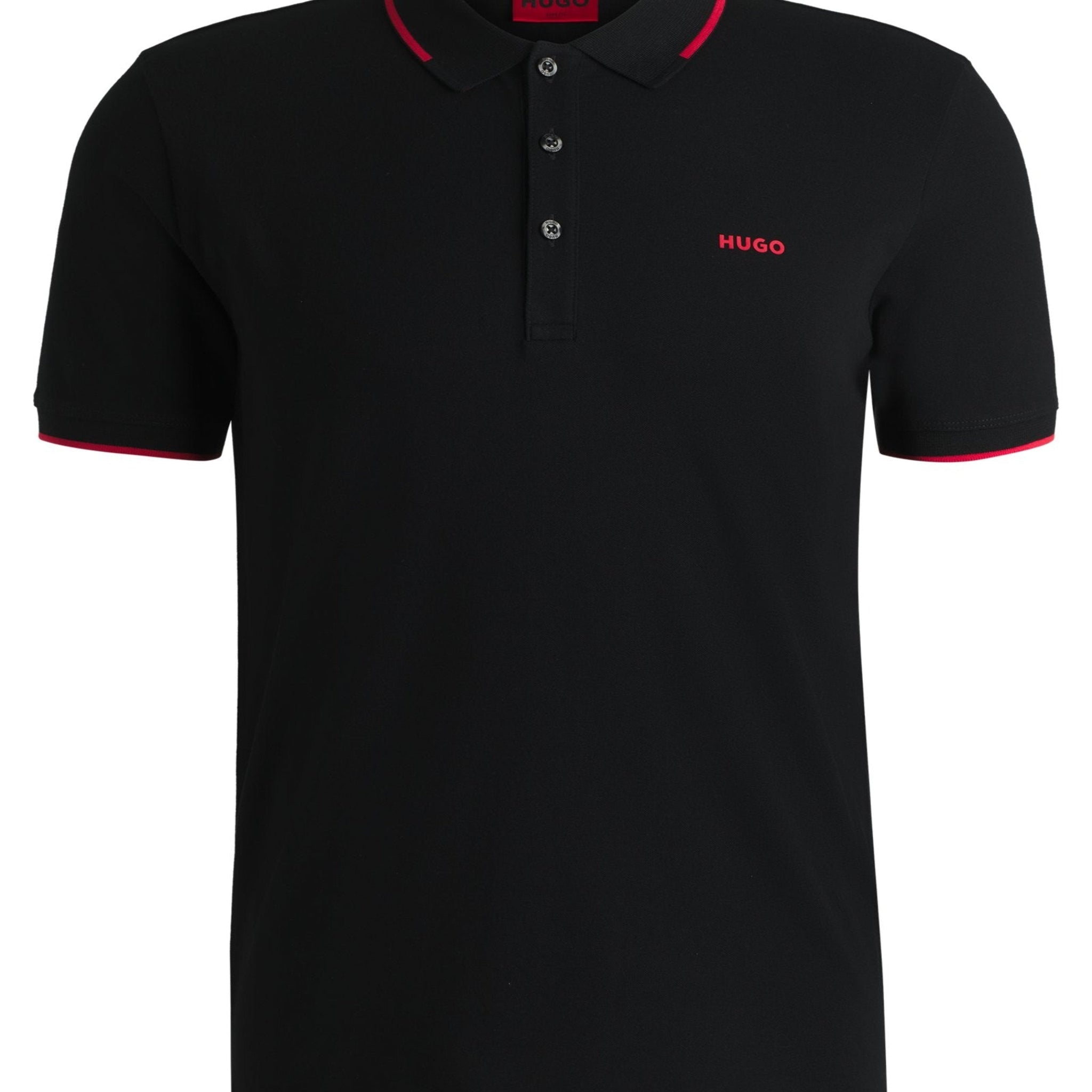 Hugo B.™ Stretch-cotton slim-fit polo shirt with printed logo